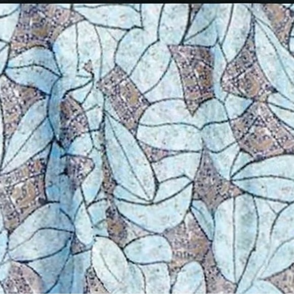 RAMY BROOK Tatum Leaf Floral Print Long Sleeve Pleated Ruffle Mini Dress Medium - Picture 9 of 11